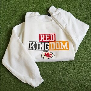 Kansas City Chiefs red kingdom crewneck, Kansas City Chiefs football top